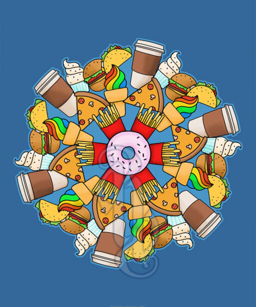 Junk Food Mandala Open Edition Print