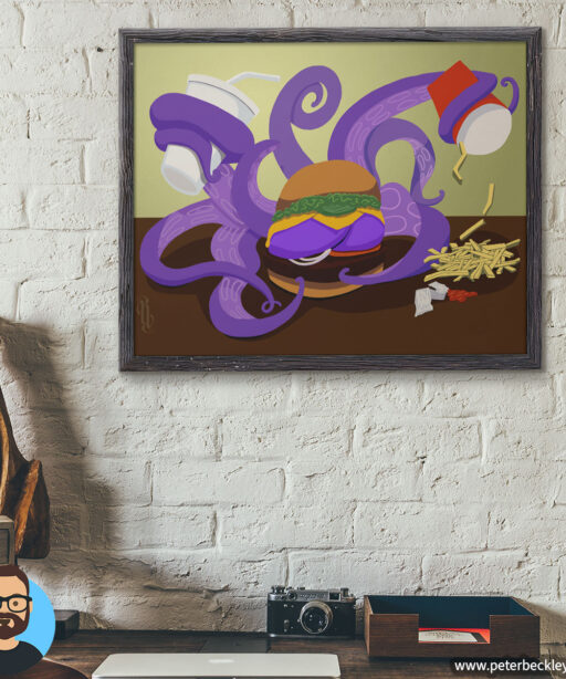 Octoburger Print