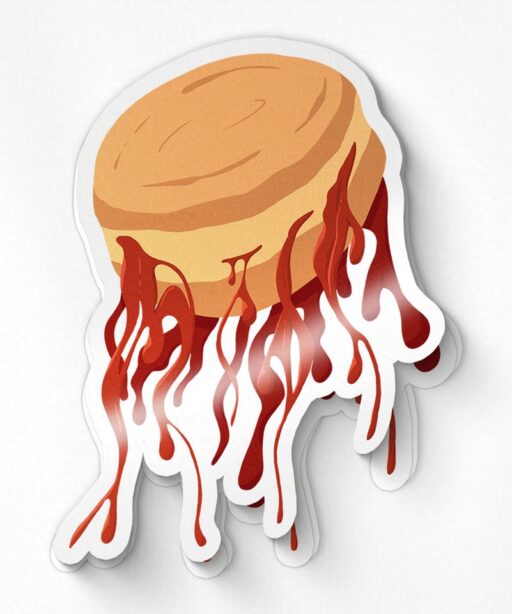Jellyfish Donut Vinyl Sticker