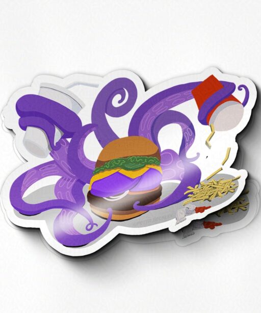 Octoburger Vinyl Sticker