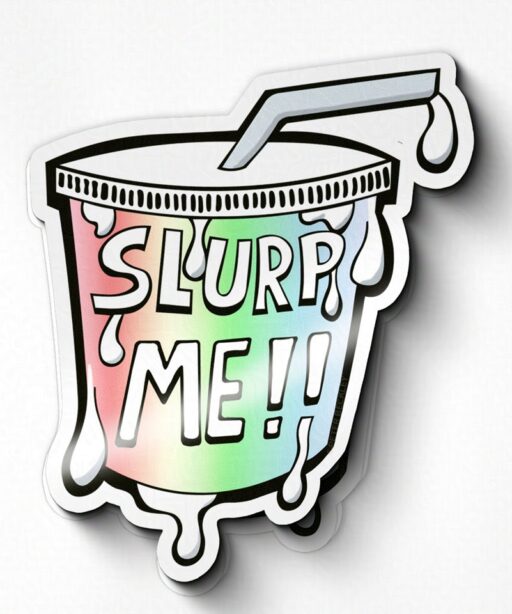 Slurp Me Cold Fountain Drink Vinyl Sticker