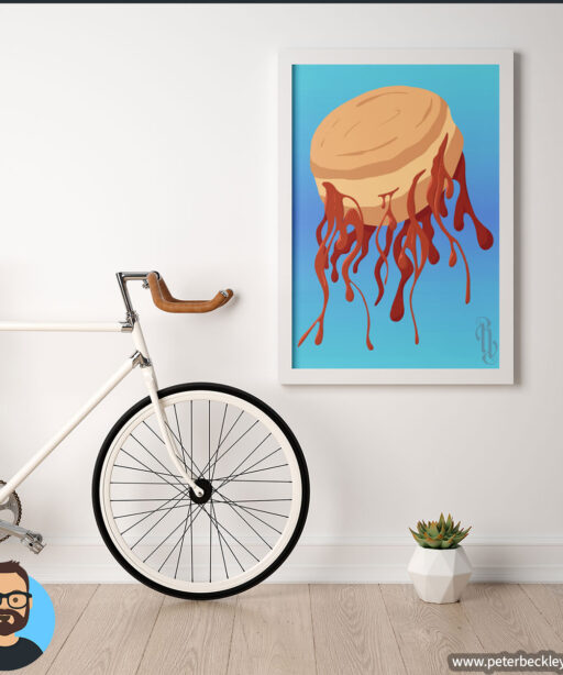 Jellyfish Donut Print