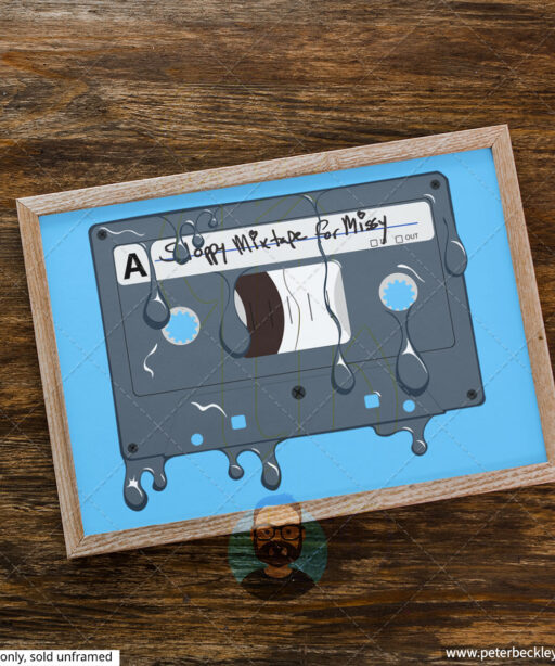 Sloppy Cassette Retro Tech Print