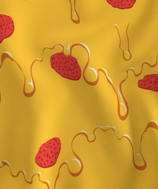 Alternative view of Sloppy Pizza Fabric for Projects