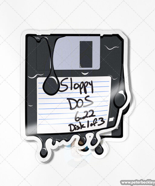 Sloppy Diskette Vinyl Sticker
