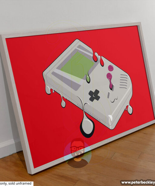 Alternative view of Sloppy Gameboy Retro Gaming Art