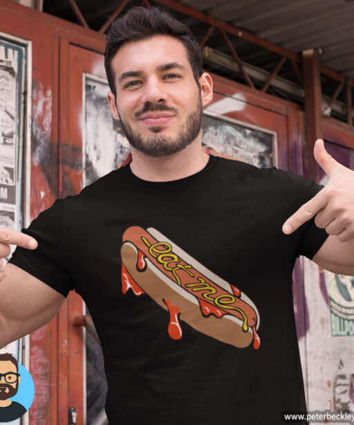 Alternative view of Eat Me Hot Dog Short-Sleeve T-Shirt
