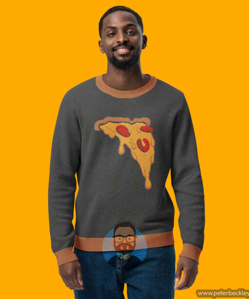 Alternative view of Pizza Knitted crew neck sweater