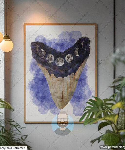 Alternative view of Sea Witch Meg Tooth Moons Watercolor Print