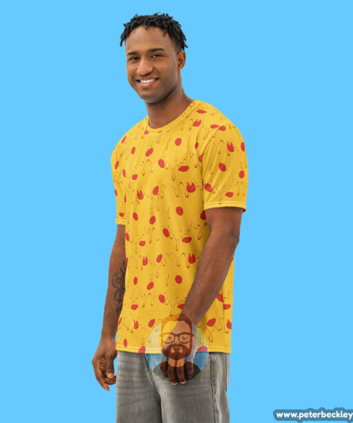 Men’s Cheesy Pizza Cotton T-shirt